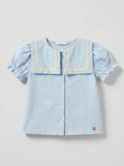 Overhemden En Blouses*Angel & Rocket Margo Ric Rac Collar Stripe Blouse