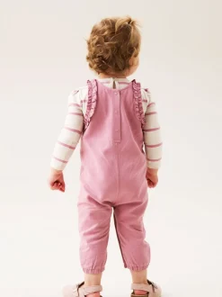 Jumpsuits En Playsuits|Angel & Rocket Mila Frill Shoulder Dungaree And Print Bodysuit