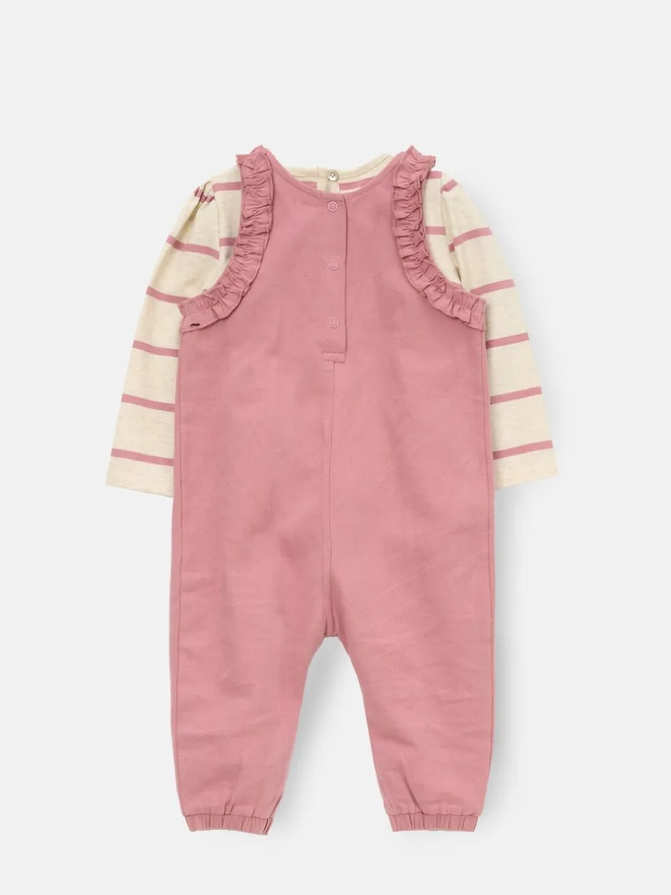 Jumpsuits En Playsuits|Angel & Rocket Mila Frill Shoulder Dungaree And Print Bodysuit