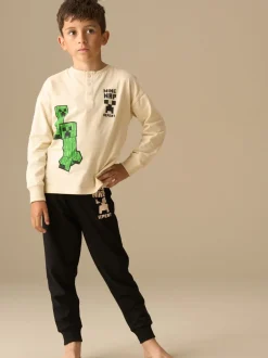 Pyjama's*Angel & Rocket Minecraft Henley Pyjamas