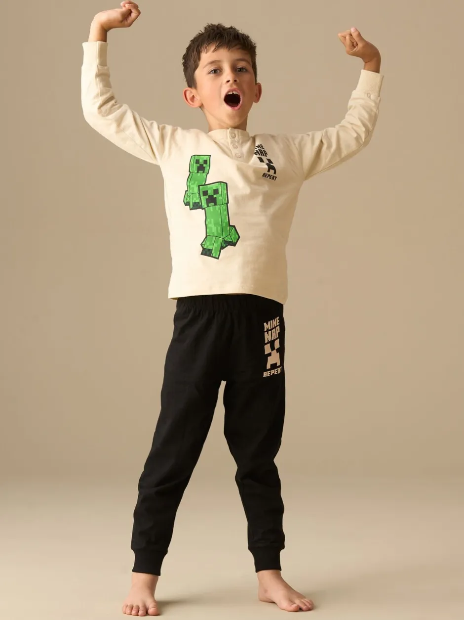 Pyjama's*Angel & Rocket Minecraft Henley Pyjamas