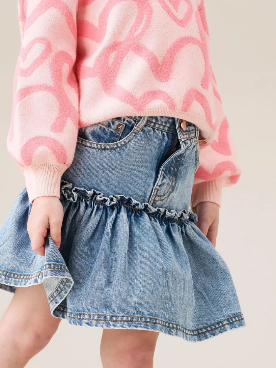 Shorts En Rokken*Angel & Rocket Noemie Heart Pocket Denim Skirt