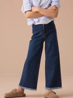 Jeans|Angel & Rocket Paloma blauwe Cropped Jeans met hartzak