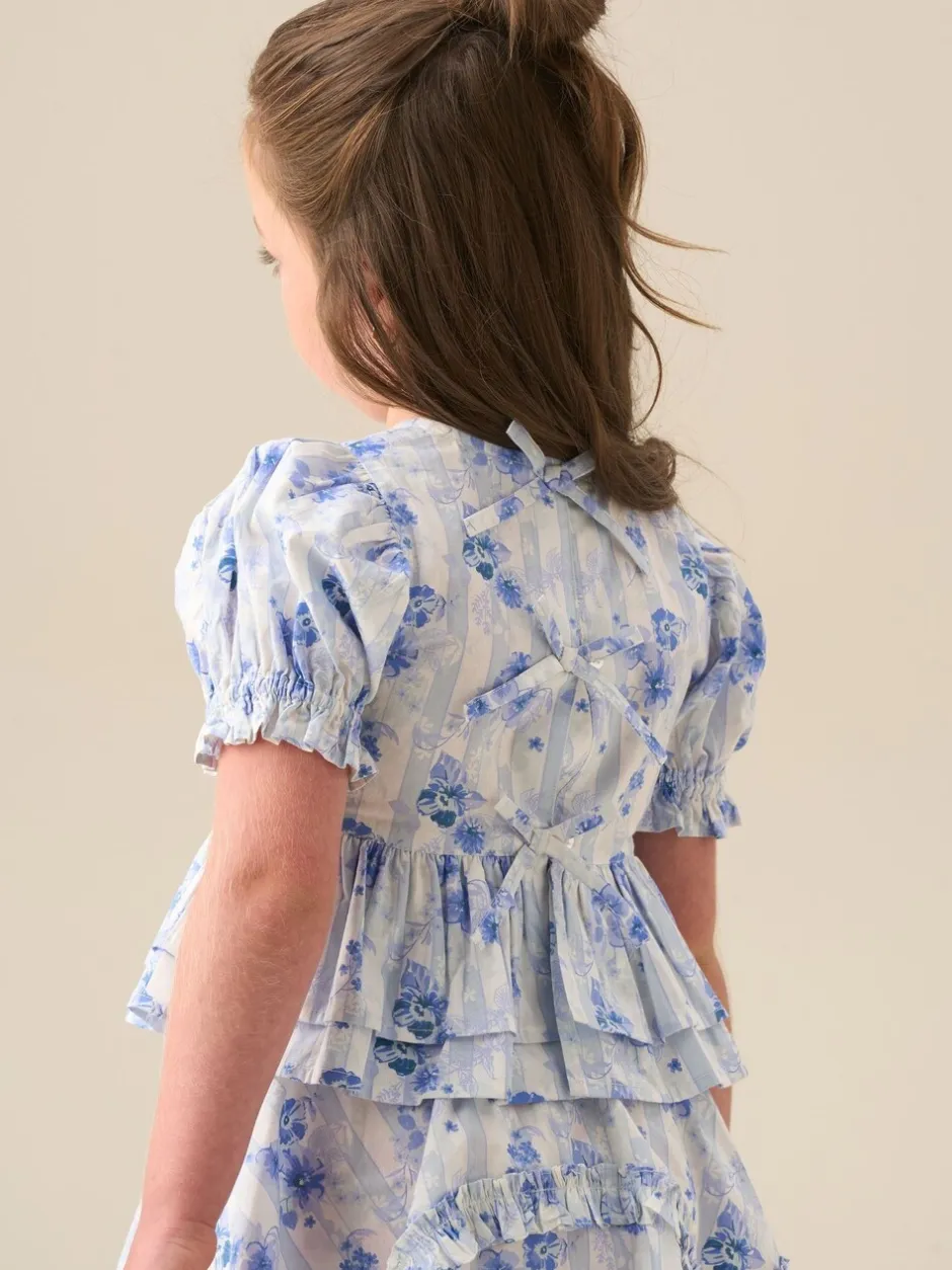 Overhemden En Blouses*Angel & Rocket Pia Floral Tie Detail Peplum Blouse