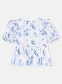 Overhemden En Blouses*Angel & Rocket Pia Floral Tie Detail Peplum Blouse