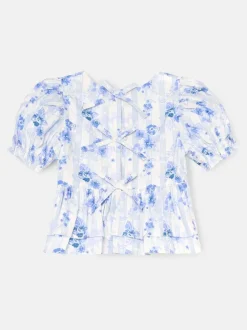 Overhemden En Blouses*Angel & Rocket Pia Floral Tie Detail Peplum Blouse
