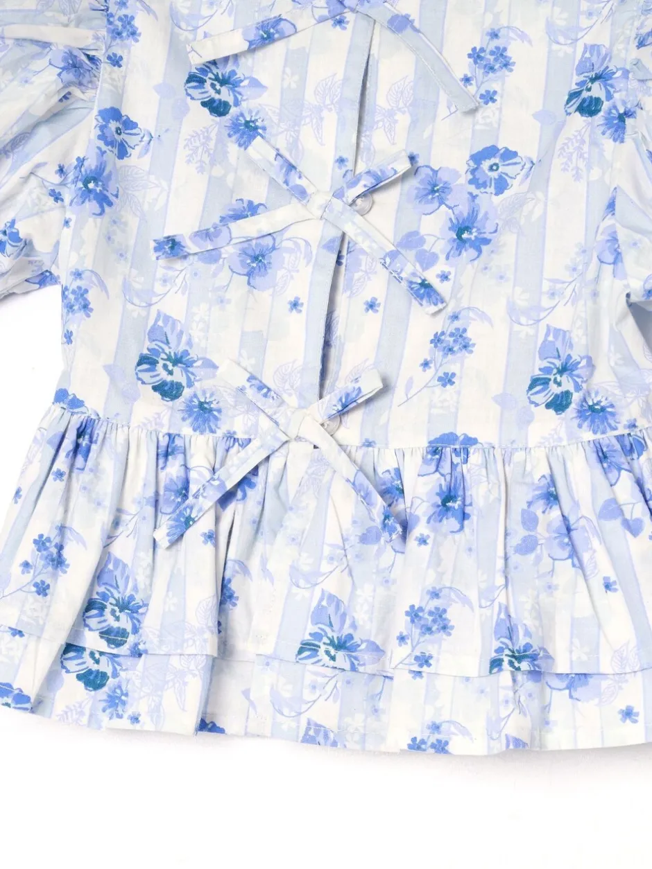 Overhemden En Blouses*Angel & Rocket Pia Floral Tie Detail Peplum Blouse