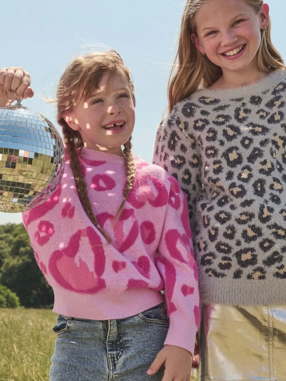 Gebreide Kleding|Angel & Rocket Reya Leopard Print Heart Eyelash Jumper