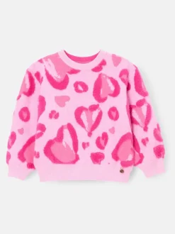Gebreide Kleding|Angel & Rocket Reya Leopard Print Heart Eyelash Jumper