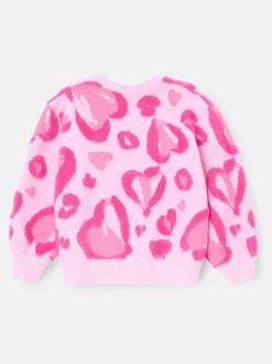 Gebreide Kleding|Angel & Rocket Reya Leopard Print Heart Eyelash Jumper