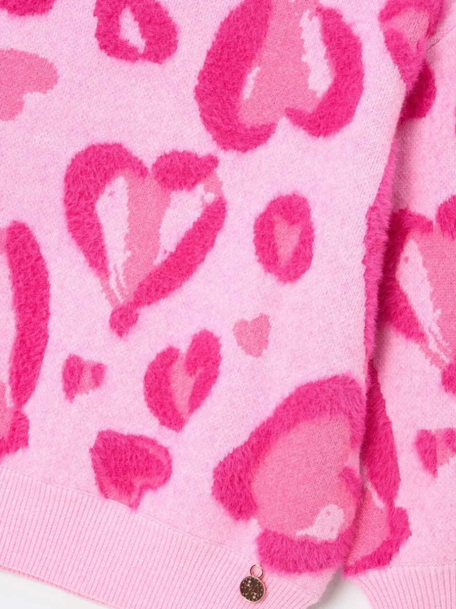 Gebreide Kleding|Angel & Rocket Reya Leopard Print Heart Eyelash Jumper