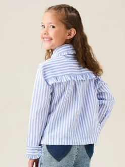 Overhemden En Blouses|Angel & Rocket Stripe Corsage Collar Shirt