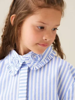 Overhemden En Blouses|Angel & Rocket Stripe Corsage Collar Shirt