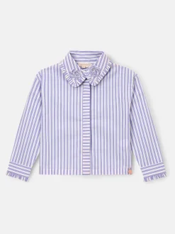 Overhemden En Blouses|Angel & Rocket Stripe Corsage Collar Shirt