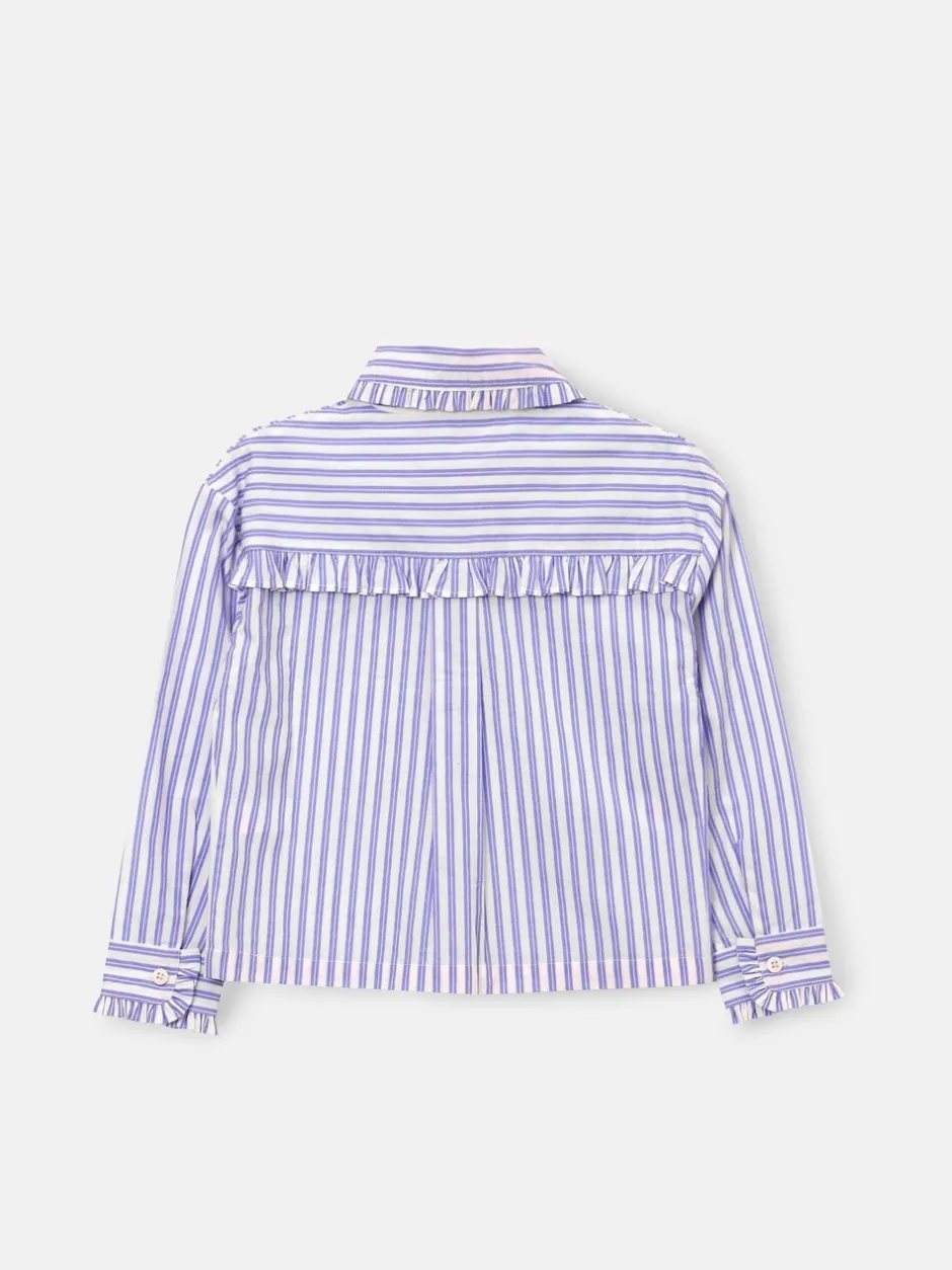 Overhemden En Blouses|Angel & Rocket Stripe Corsage Collar Shirt