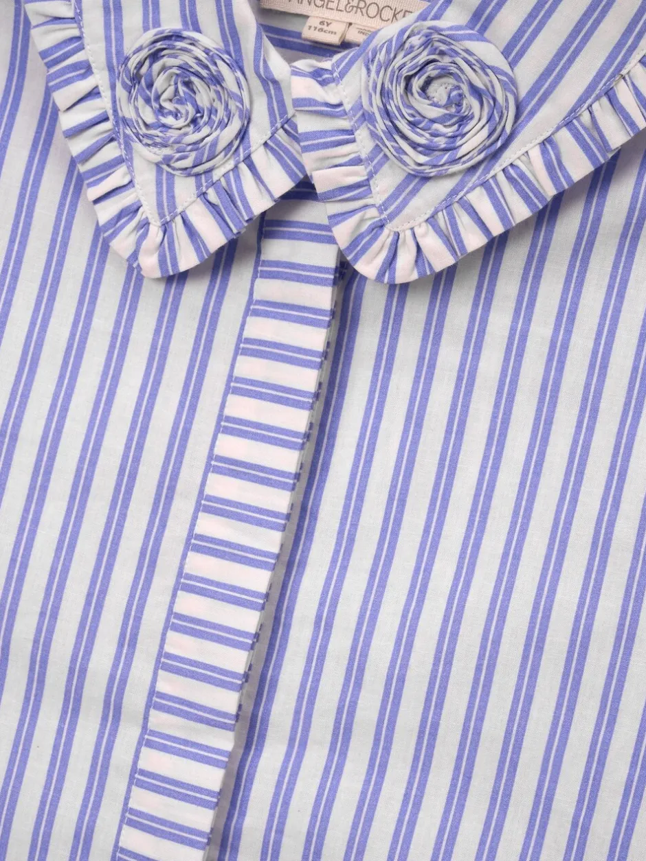 Overhemden En Blouses|Angel & Rocket Stripe Corsage Collar Shirt