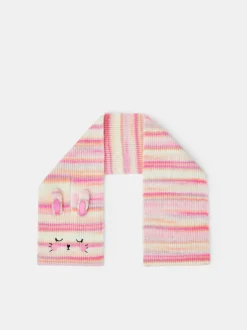 Mutsjes En Antikrabwantjes|Mutsen, Handschoenen En Sjaals|Angels By Accessorize - Gestreepte meisjessjaal met konijntje