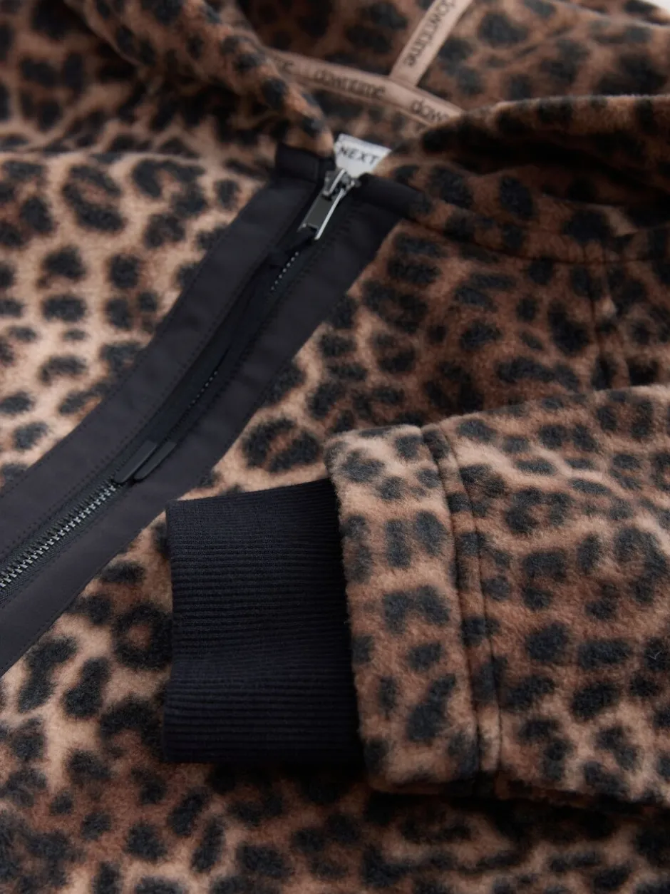 Hoody's En Sweatshirts|Next - Fleece met korte rits en borgvoering Animal