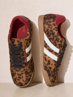 Sneakers*Friends Like These - LaceUp Retro Gumsole Sports Trainers Animal