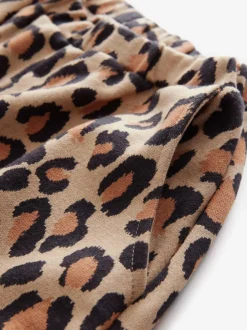 Broeken En Leggings*Next Animal luipaardprint - Broek met structuur en wijde kortere pijpen (3mnd -7jr)