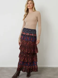 Rokken*Another Sunday Floral Tiered Maxi Skirt