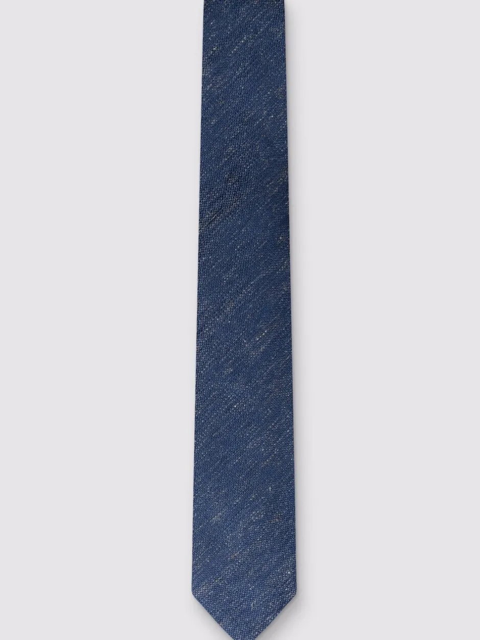 Stropdassen En Pochets*Antique Rogue Plain Linen Blend Tie