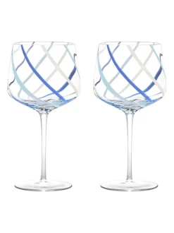 Glas|Anton Studio Designs - Set van 2 Rio Gin-glazen Azuur