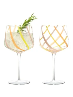 Glas*Anton Studio Designs - Set van 2 Rio Gin-glazen Citroengeel