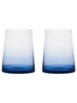 Glas|Anton Studio Designs set van 2 Empire DOF Blauw
