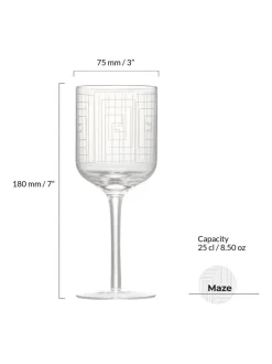 Glas|Anton Studio Designs Set van 2 Maze Wijnglazen