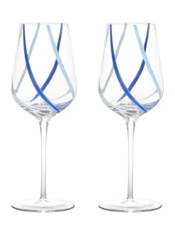Glas*Anton Studio Designs Set van 2 Rio wijnglazen Azuur