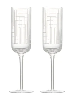Glas*Anton Studio Designs set van 2 Maze champagneflûtes