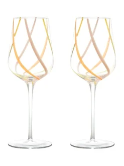 Glas*Anton Studio Designs Set van 2 Rio wijnglazen Citroengeel