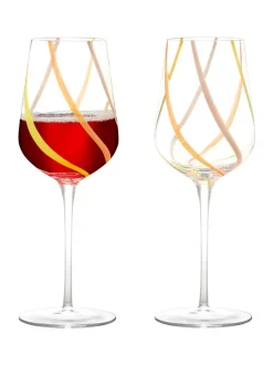 Glas*Anton Studio Designs Set van 2 Rio wijnglazen Citroengeel