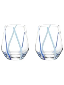 Glas*Anton Studio Designs Set of 2 Rio DOF Tumblers Azure Azuur