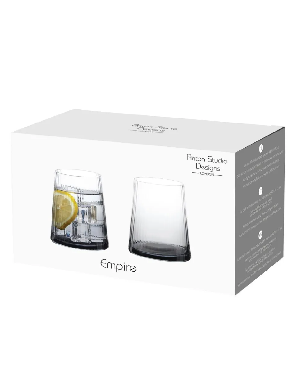 Glas*Anton Studio Designs set van 2 Empire DOF Smoke