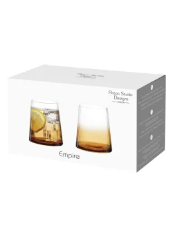 Glas|Anton Studio Designs set van 2 Empire DOF Amber