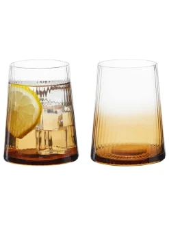 Glas|Anton Studio Designs set van 2 Empire DOF Amber