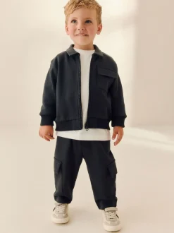 Sets En Combisets|Jassen En Jacks|Next Antraciet - 3 -delige set van T-shirt en joggingbroeken (3mnd-7jr)