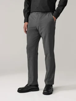Formele Broek|Broeken En Chino's*Next - Aansluitend - Elasticated Waist Motionflex Stretch Smart Trousers Antraciet