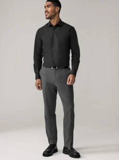 Formele Broek|Broeken En Chino's*Next - Aansluitend - Elasticated Waist Motionflex Stretch Smart Trousers Antraciet