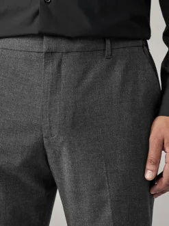 Formele Broek|Broeken En Chino's*Next - Aansluitend - Elasticated Waist Motionflex Stretch Smart Trousers Antraciet
