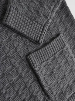 Truien En Breisels*Next - Babyset met gebreide trui en legging van 100% katoen met textuur (0mnd -3jr) Antraciet