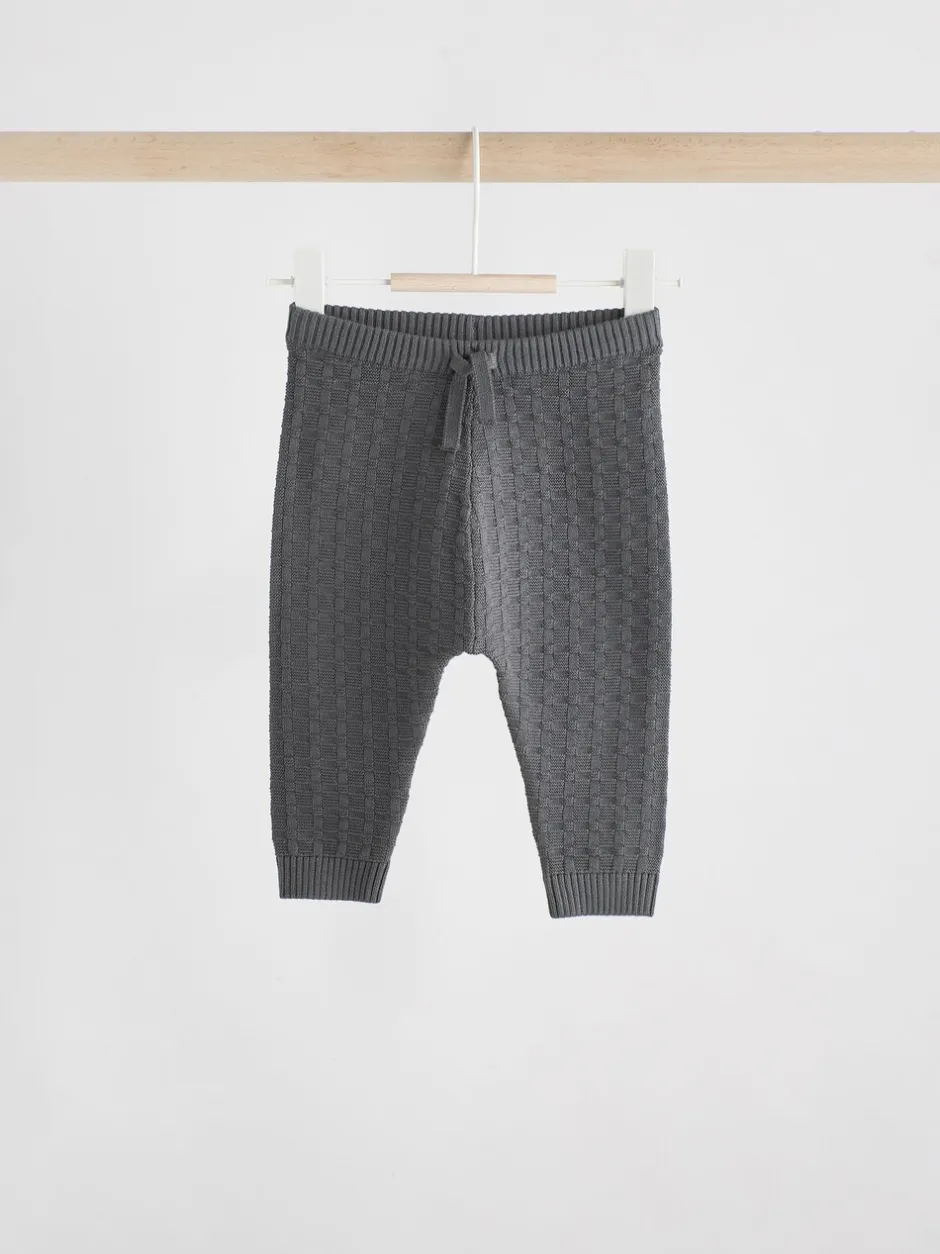 Truien En Breisels*Next - Babyset met gebreide trui en legging van 100% katoen met textuur (0mnd -3jr) Antraciet