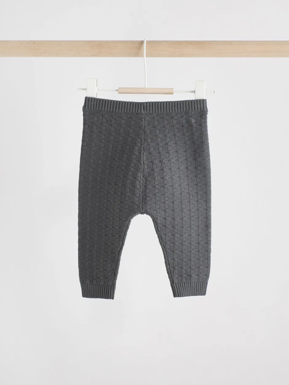 Truien En Breisels*Next - Babyset met gebreide trui en legging van 100% katoen met textuur (0mnd -3jr) Antraciet