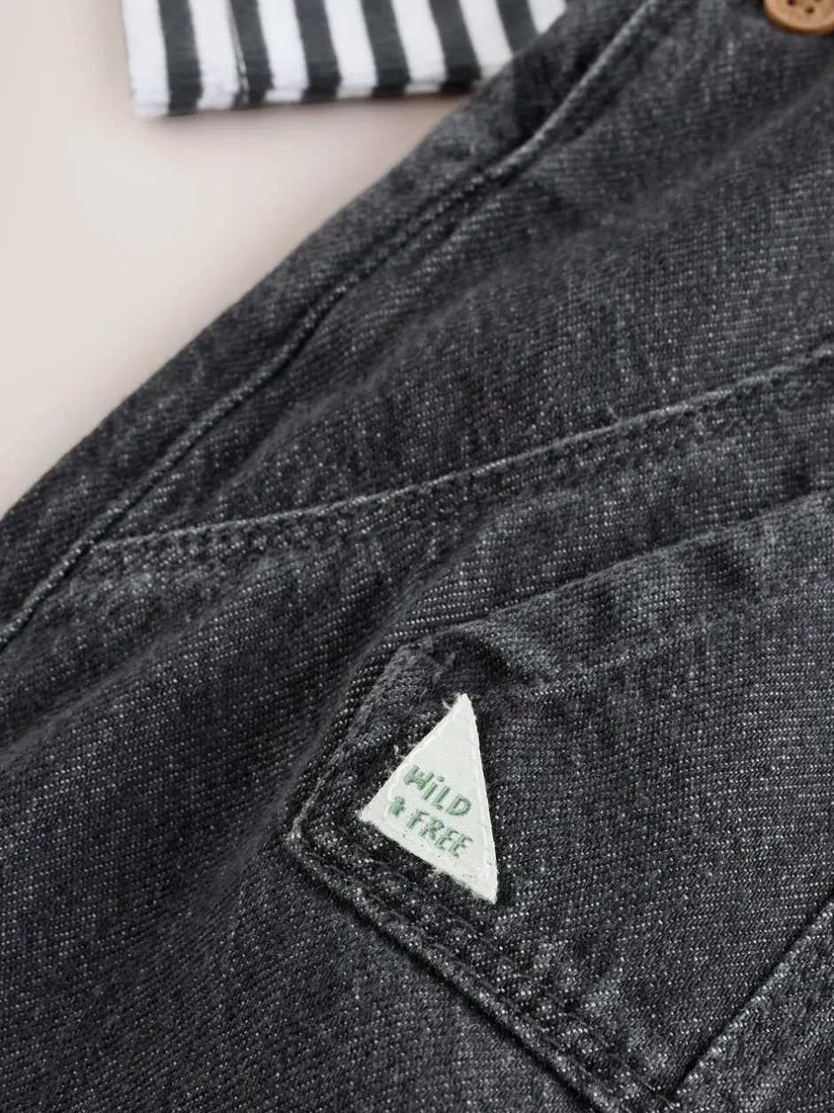 Sets En Combisets|Rompertjes En Tuinbroeken|Next - Babyset van denim bretelbroeken en bodysuit (0 mnd - 2 jr) Antraciet
