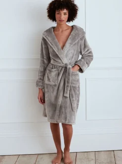 Badjassen*Chelsea Peers - - Fleece badjas Antraciet