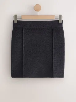 Rokken*Next Antraciet - Chenille Seam Detail Mini Skirt Co-Ord