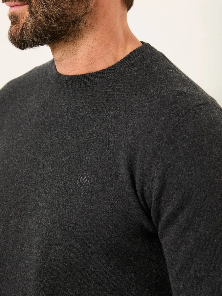 Gebreide Kleding*Fat Face - FatFace Crew Neck Knitted Jumper Antraciet