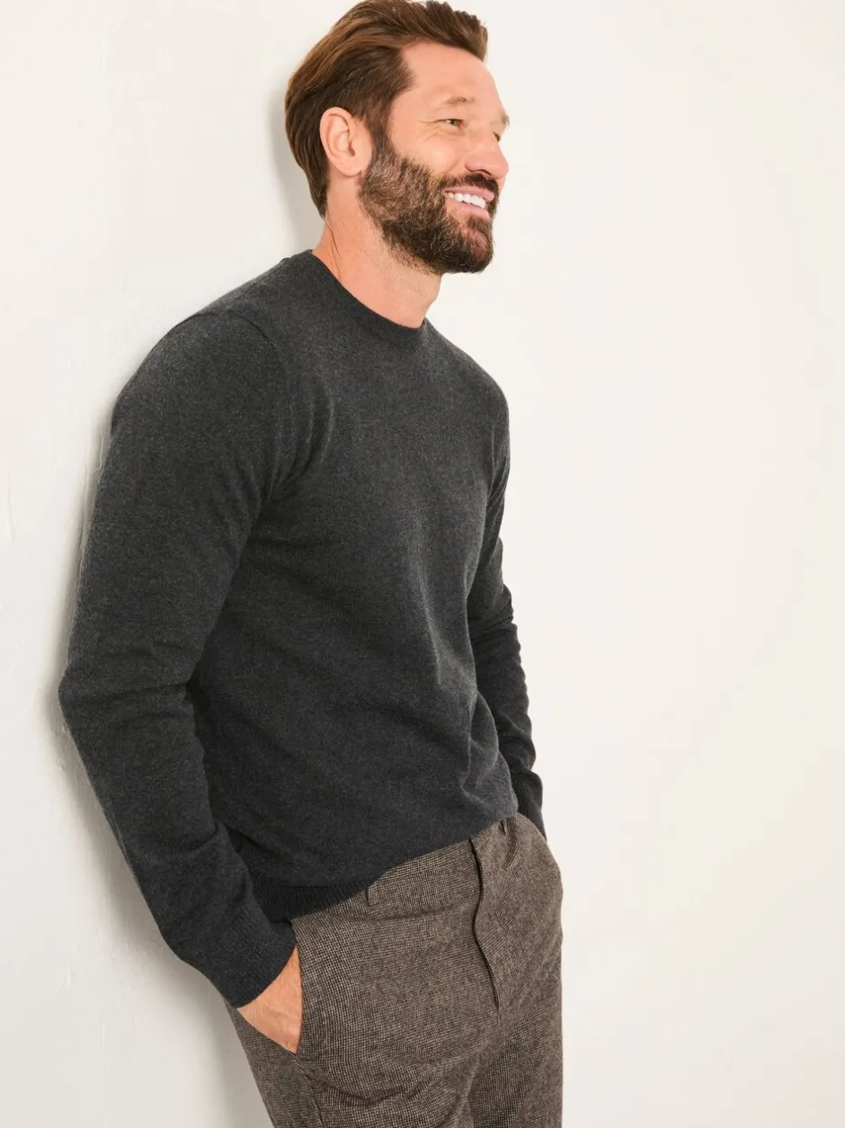 Gebreide Kleding*Fat Face - FatFace Crew Neck Knitted Jumper Antraciet